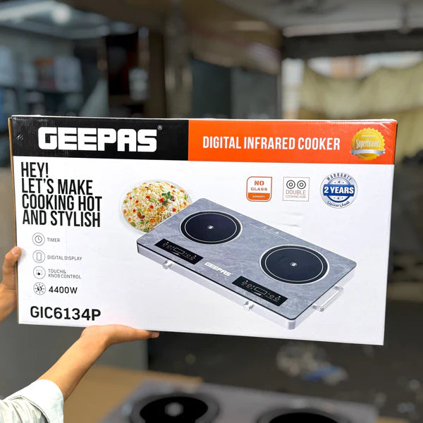 Geepas Double Burner Digital Infrared Stove GIC6133P