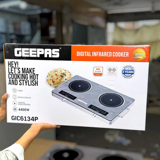 Geepas Double Burner Digital Infrared Stove GIC6133P